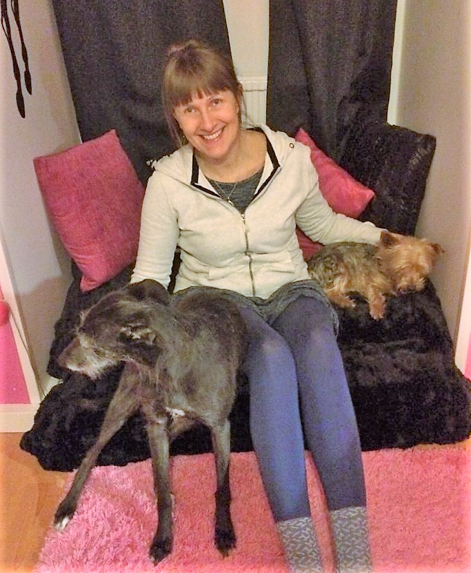 Katrin with her mutts