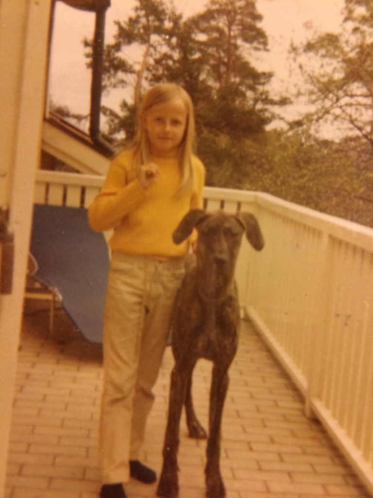 Peggy the Great Dane and I